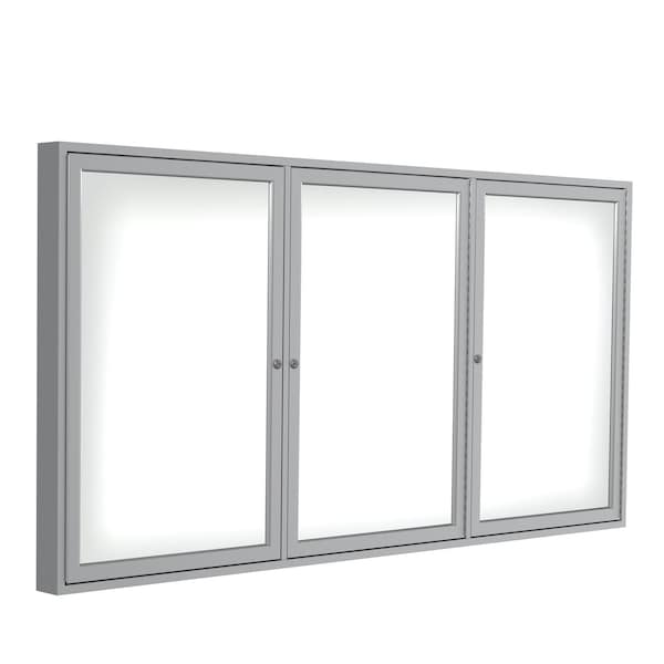 Ghent Enclosed Whiteboard, 3 Door, Procelain, Magnetic, 4 ft H x 6 ft W PA34872M-M1 - main